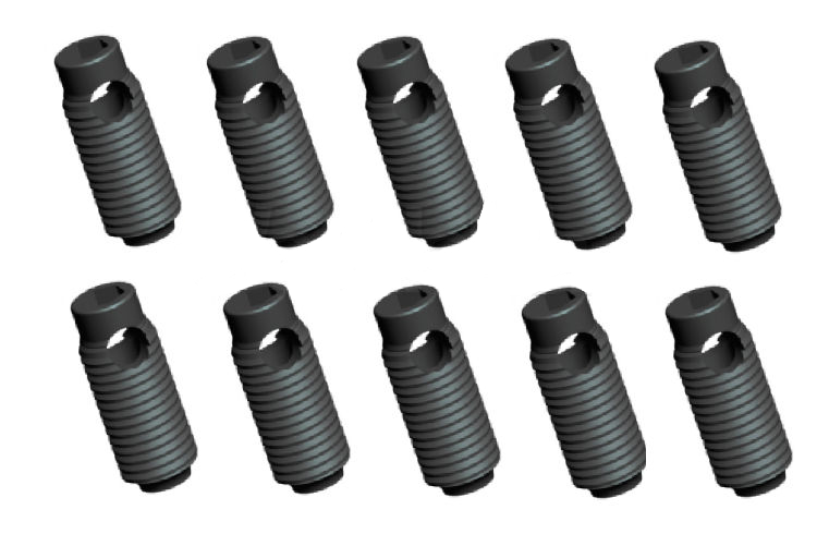 10 Automatik Verbinder Nut 8 / Innengewinde M6