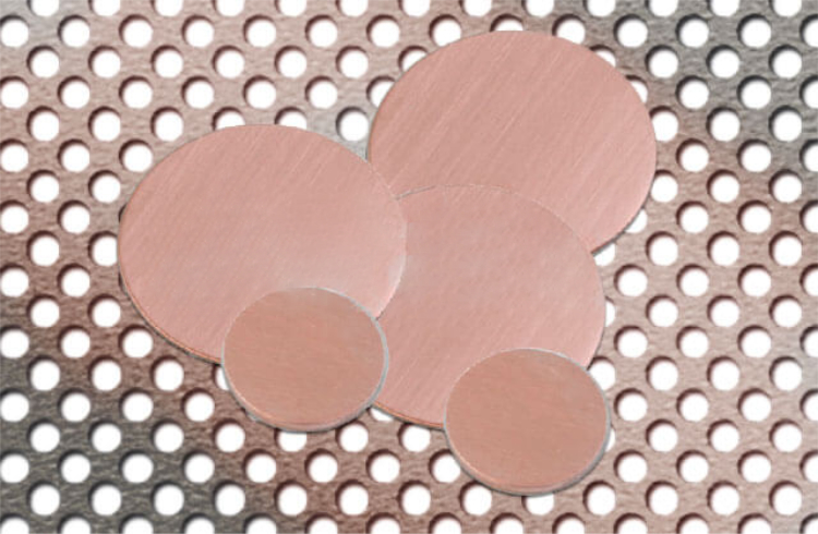 Kupfer Ronden gestanzt, Stärke 2,0 mm