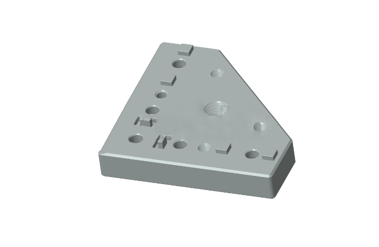 Fussplatte 90 X 90 Nut 6