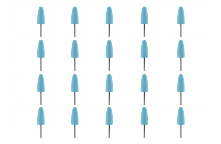 20 Gummipolierer blau 10 x 24 mm