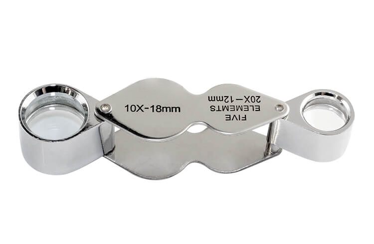 Einschlaglupe 10x/18mm 20x/12mm