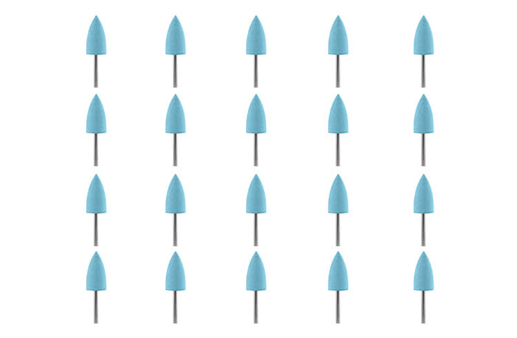 20 Gummipolierer blau 10 x 19 mm