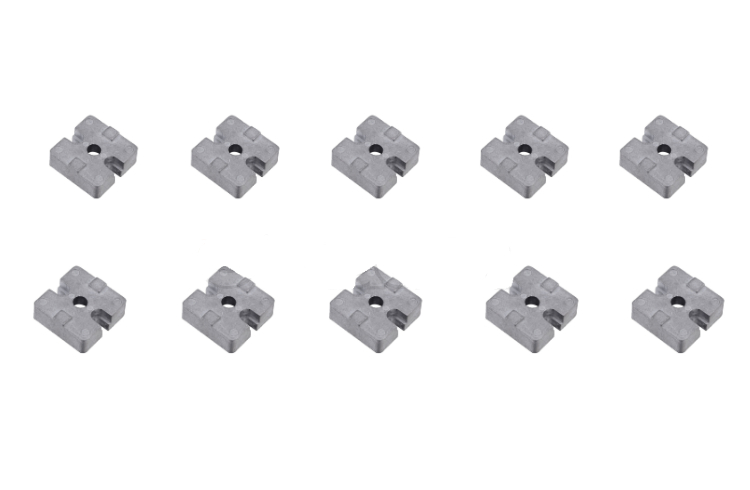 10 Verbindungsblöcke 40x40x13 Nut 8