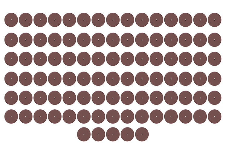 100 Universalpolierer Rad braun