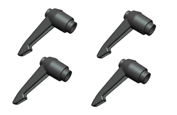 4 Klemmhebel mit Aussengewinde M6