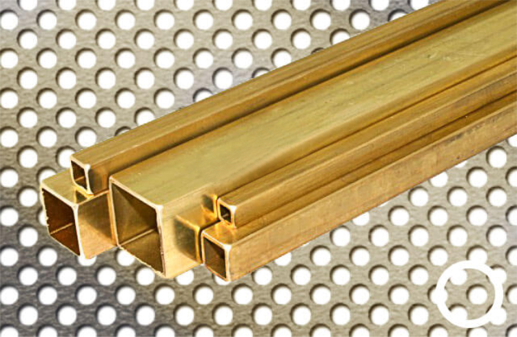Messing Vierkantrohr Ms 63 Länge 500 mm