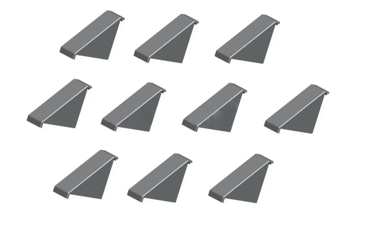 10 Abdeckkappen für Eckwinkel 36 mm