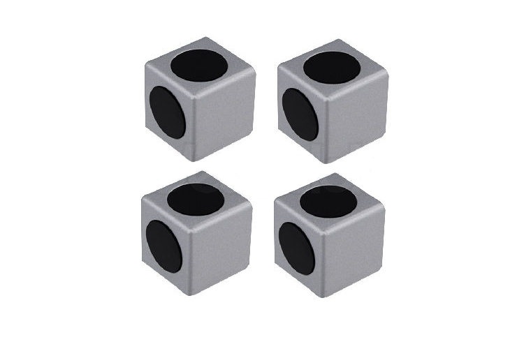 4 Stück 2D Würfelverbinder 40x40 Nut 8