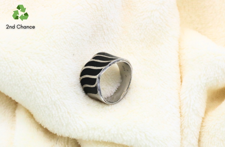 2nd Chance Nr. 11 Ring 925/- Silber Ring Gr.63 Wellen Muster