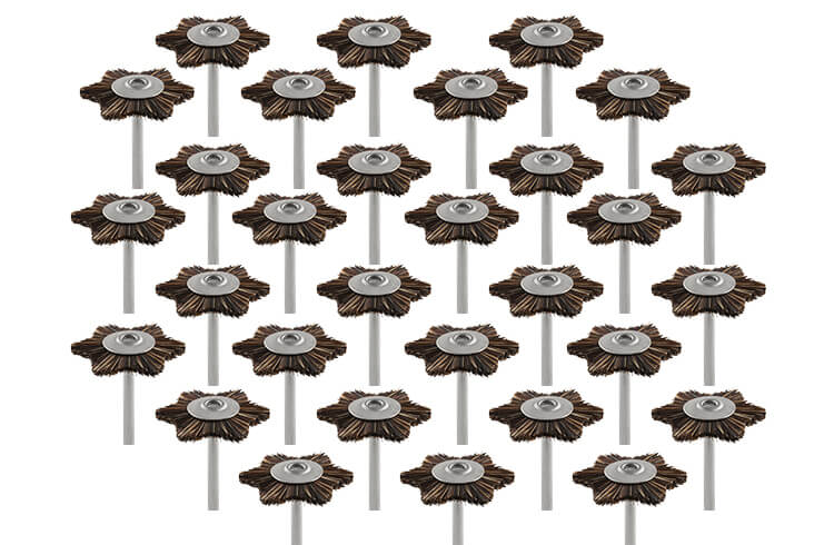 30 Radbürsten Sternbürsten Ross 22 mm