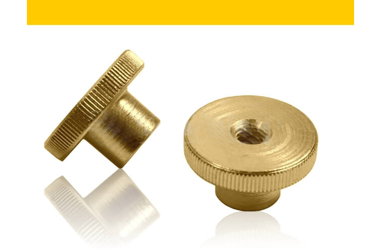 Rändelmutter DIN 466, Messing