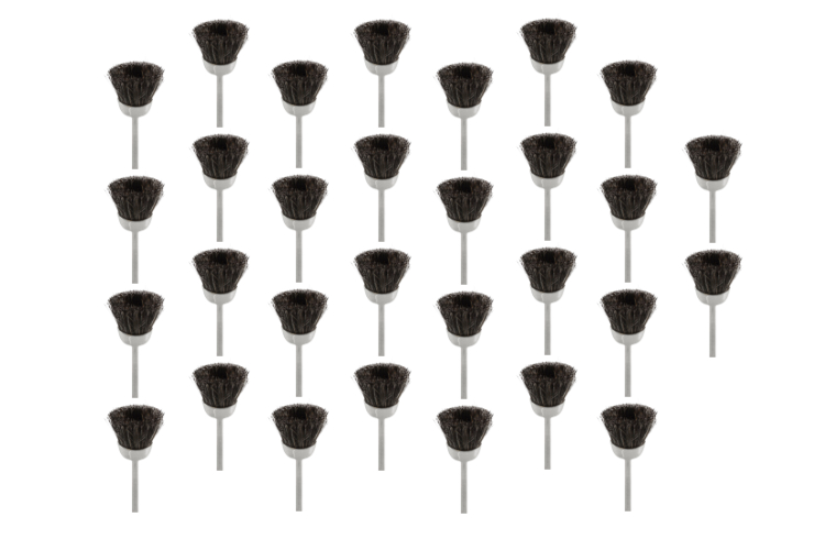 30 Kelchbürsten Ziege grau