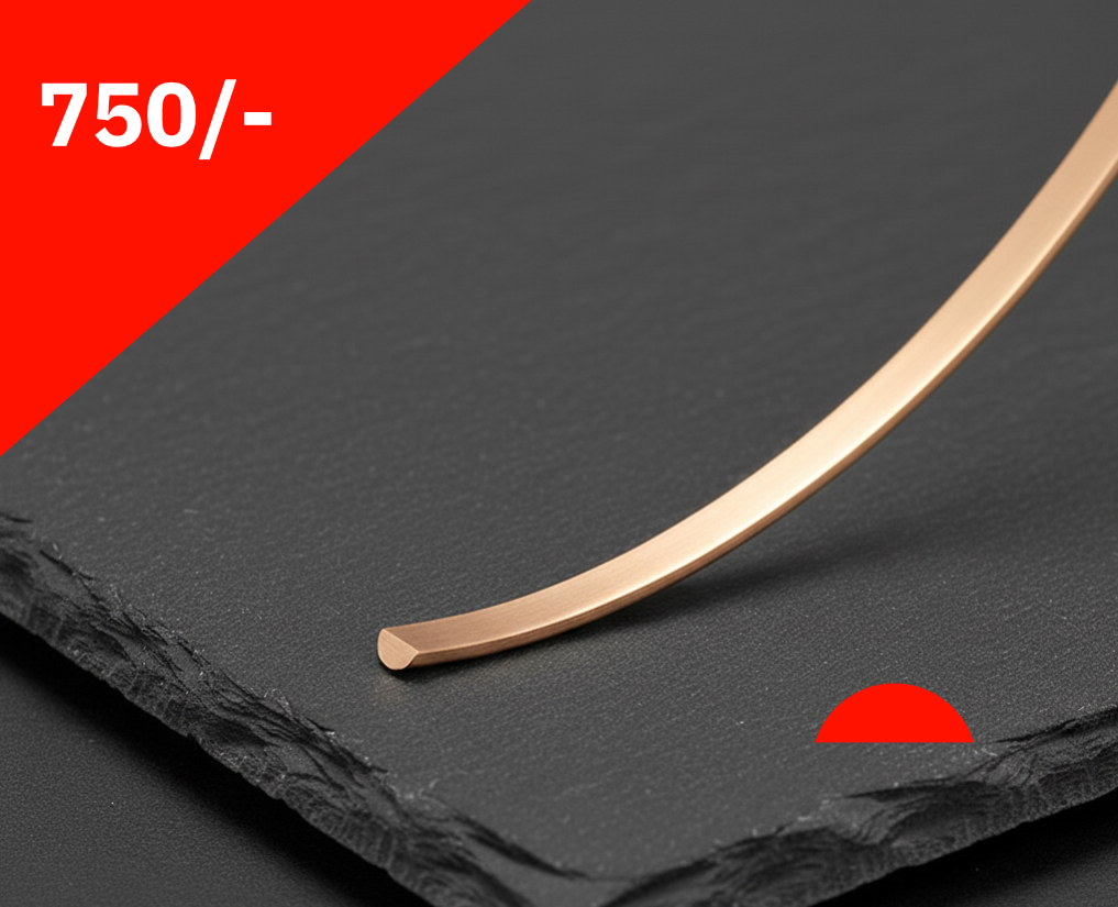 Golddraht halbrund 40% Rotgold 750/-