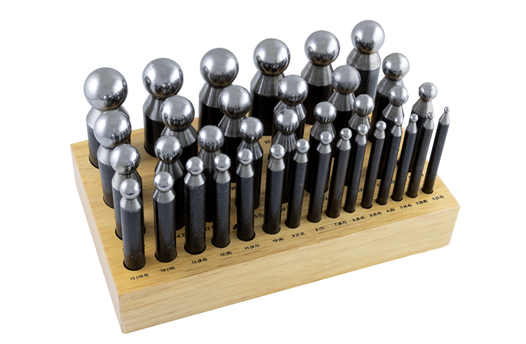 Kugelpunzensatz, 36 Stück 3,5 - 24,3 mm