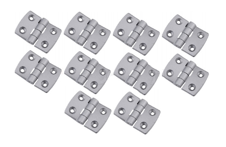 10 Scharniere 40x40 Nut 8+10