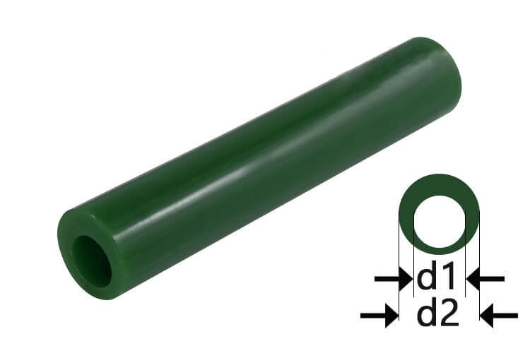 Feilwachs grün rund, hohl/exent. 26 mm