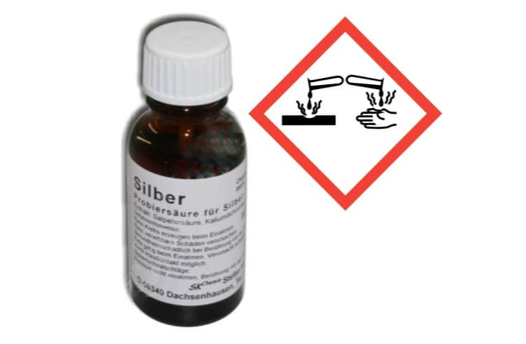 Silber Prüfsäure Probiersäure 20 ml