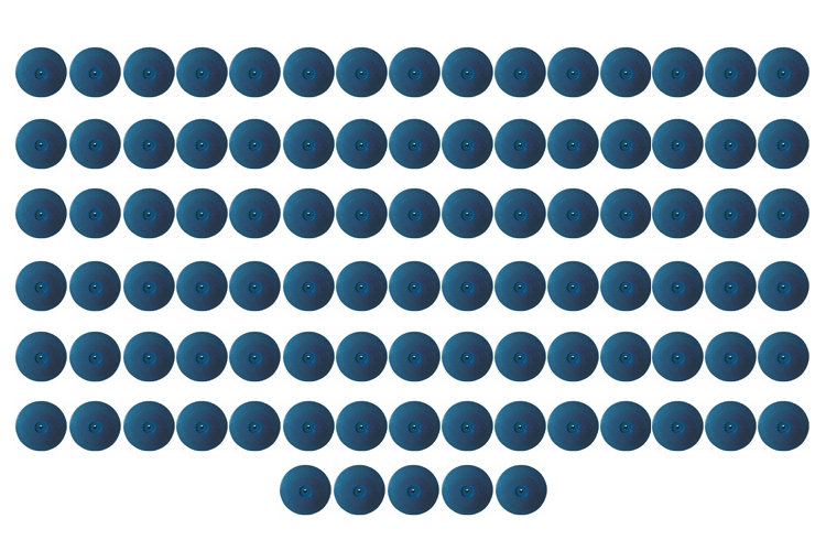 100 Universalpolierer Linse blau