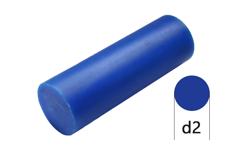 Feilwachs blau rund, massiv 47 mm