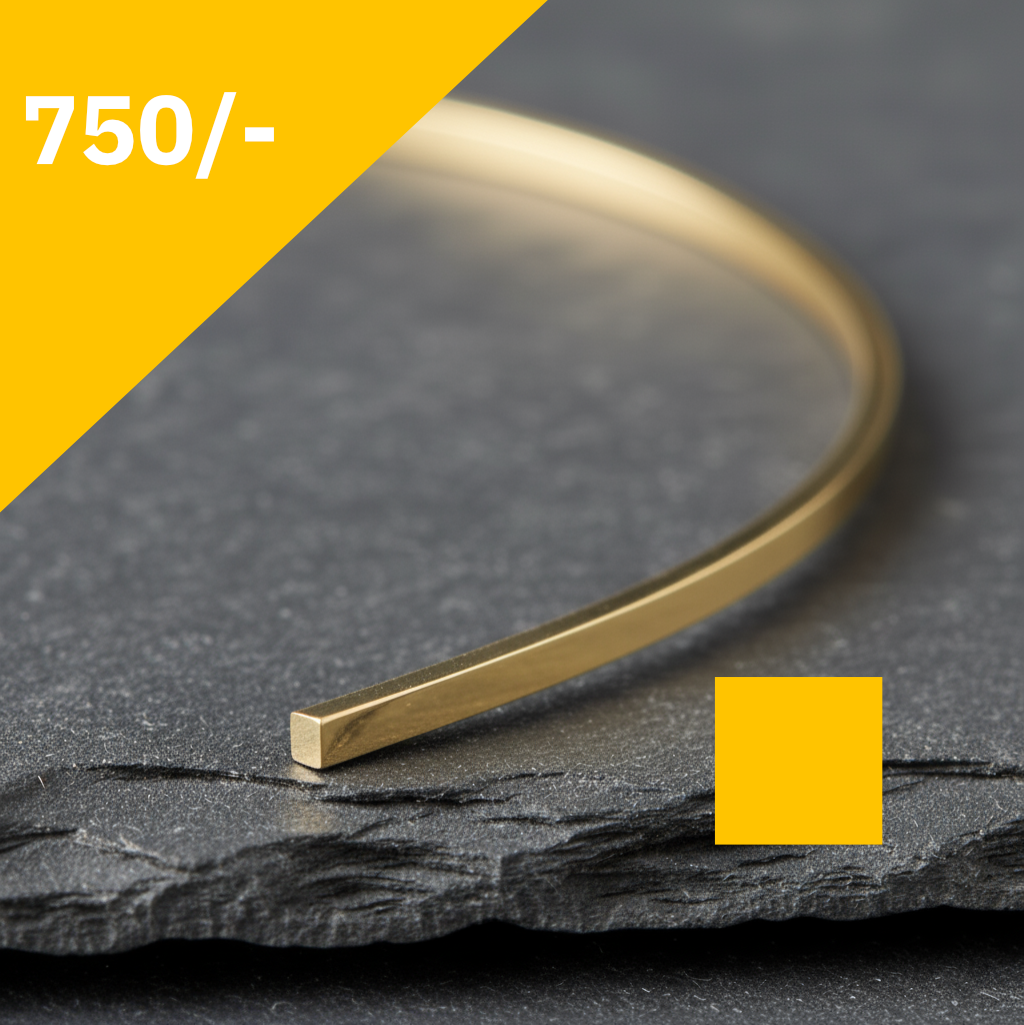 Golddraht vierkant Gelbgold 750/-