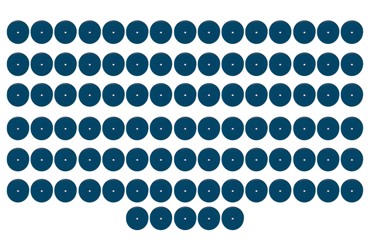 100 Universalpolierer Rad blau