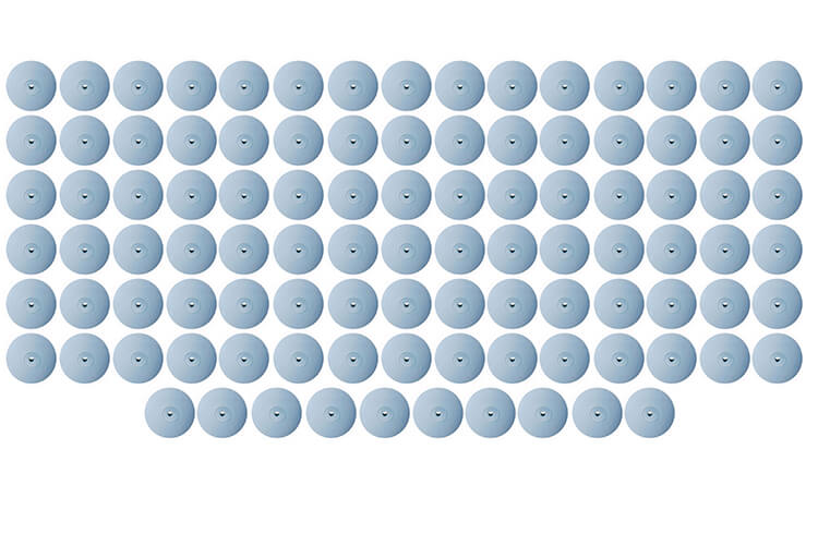 100 Silikonpolierer Linse blau