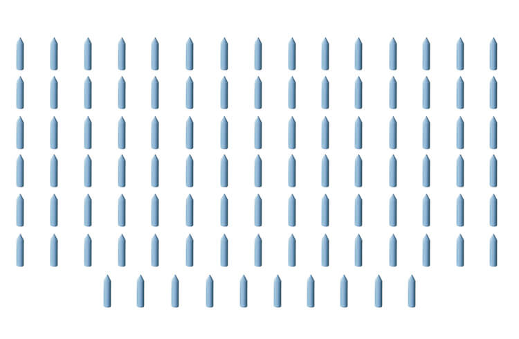 100 Silikonpolierer Spitze blau