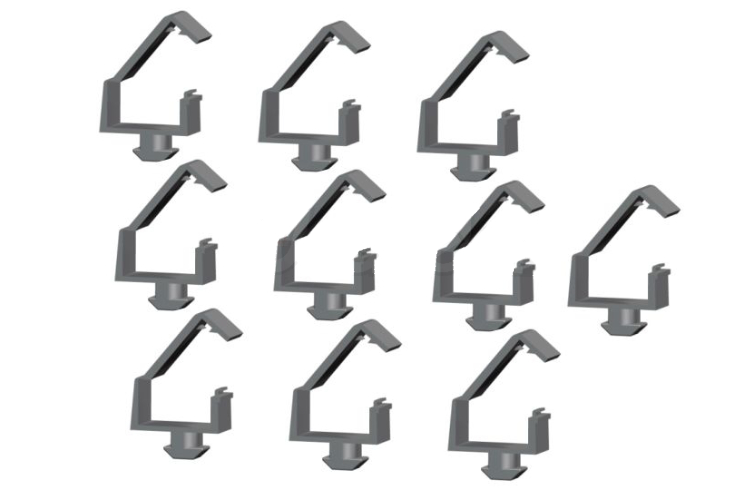 10 Kabelhalter Kabelclips 1 Klappe Nut 8