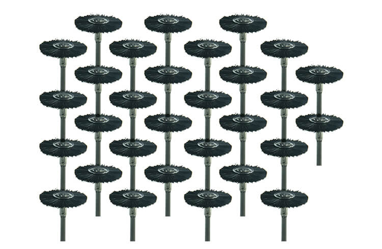 30 Radbürsten Borste schwarz