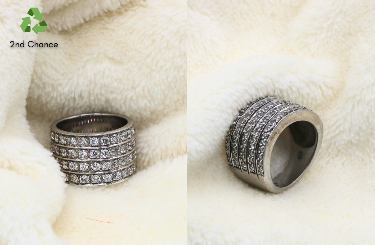 2nd Chance Nr. 18 Ring 925/- Silber Ring Gr.53 4 Reihen