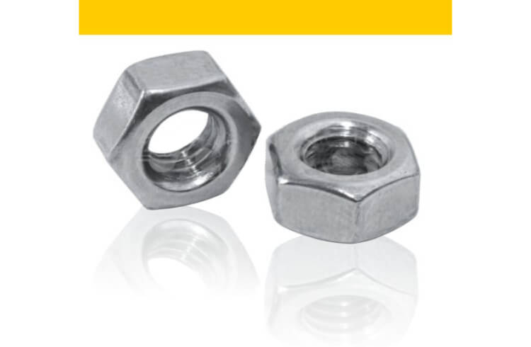 Sechskant-Muttern DIN 934 Messing verchromt