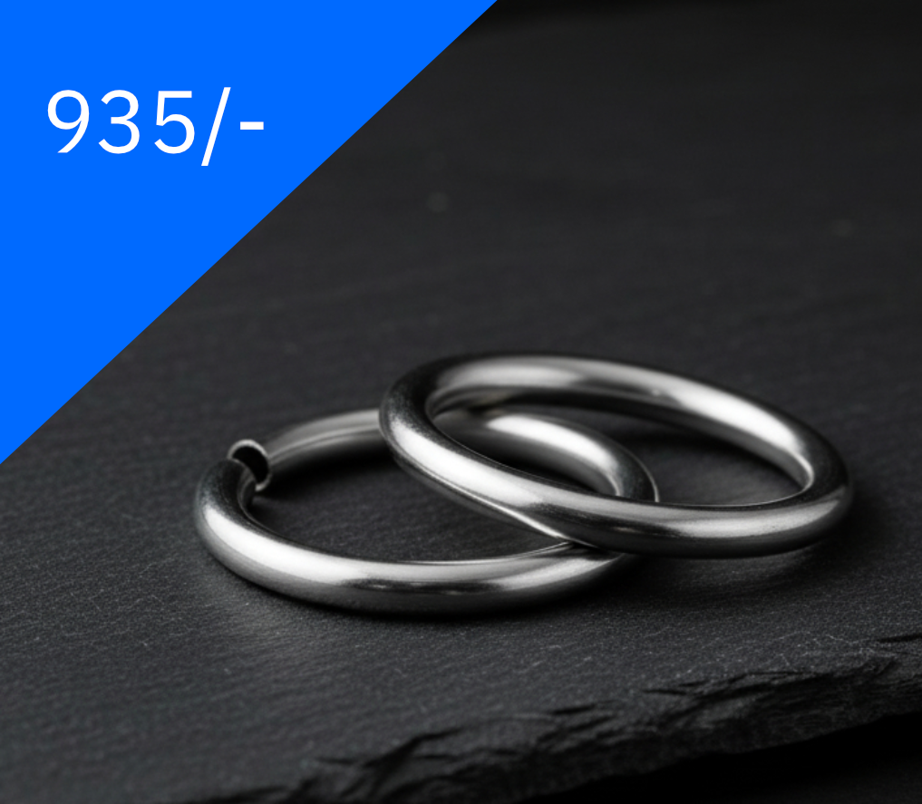 Rohrwindungen rund gewickelt 935/- Silber