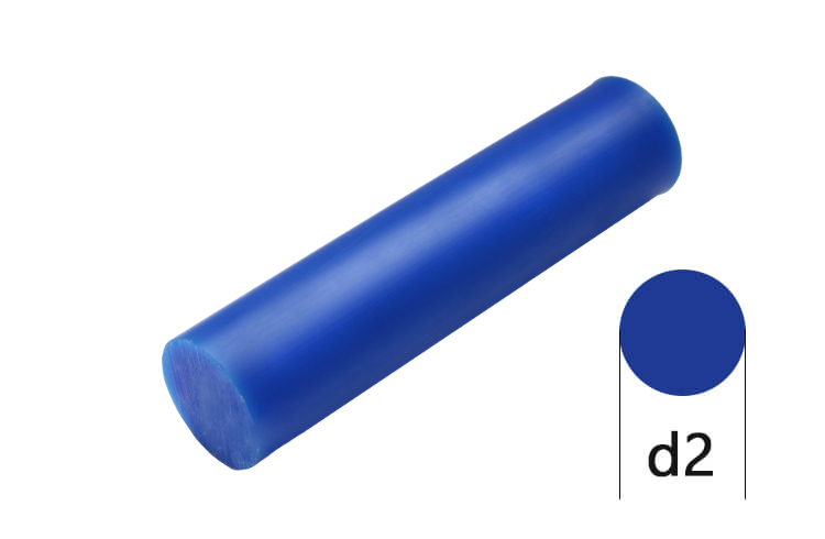 Feilwachs blau rund, massiv 33  mm