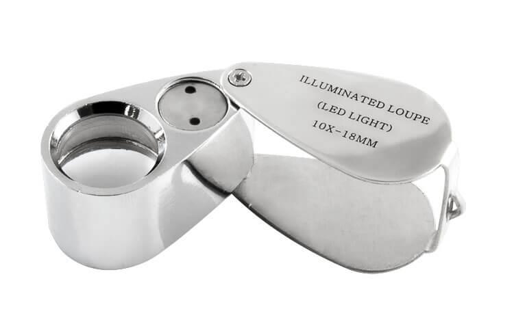 Einschlaglupe 10x/18mm LED