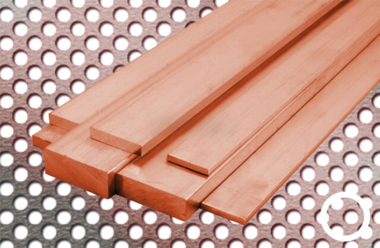 Kupfer Flachstangen Cu-ETP Länge 500 mm