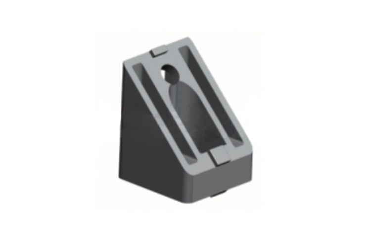 2 Winkelstücke 45° Profil 40x40 NUT 8/10