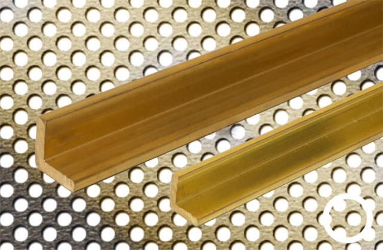 Messing Winkelstangen, gleichschenkelig, Ms 58 Länge 500 mm