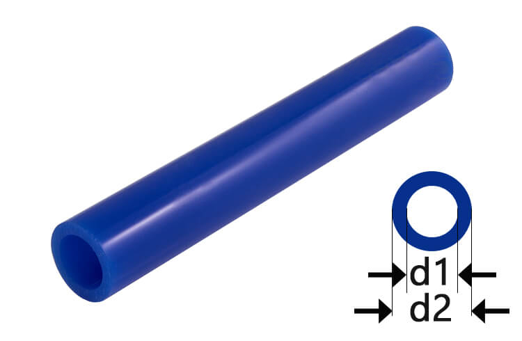 Feilwachs blau rund, hohl 27 mm