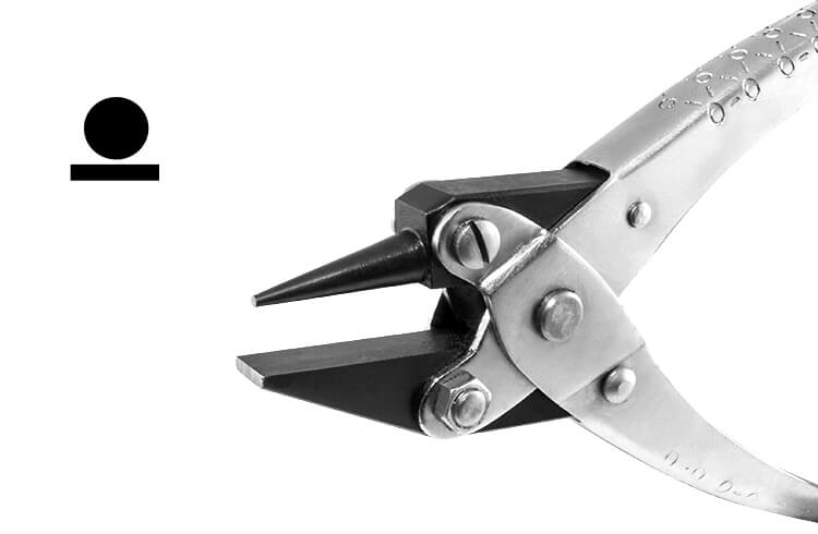 Parallel-Schienenzange rund / flach