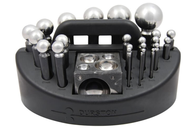 DURSTON Kugelpunzensatz 24 Punzen mit Würfelanke 3 - 50 mm