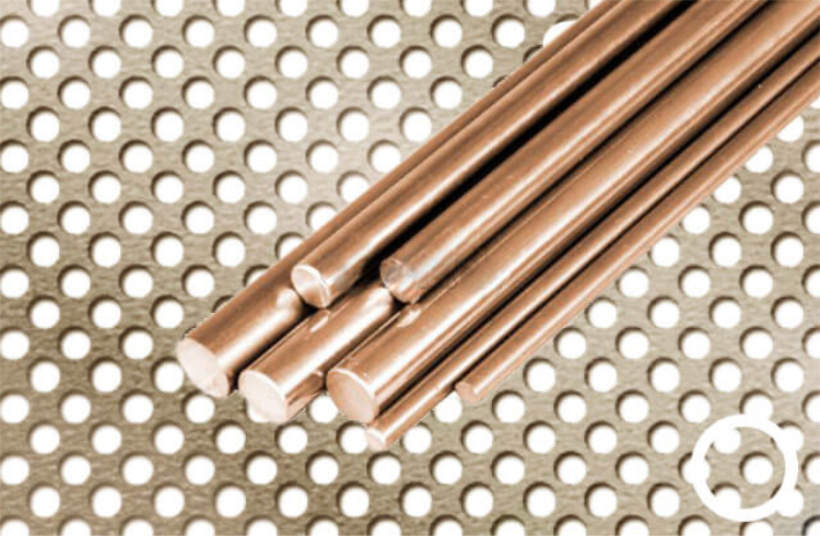 Bronze Rundstangen CuSn8 Länge 120 mm