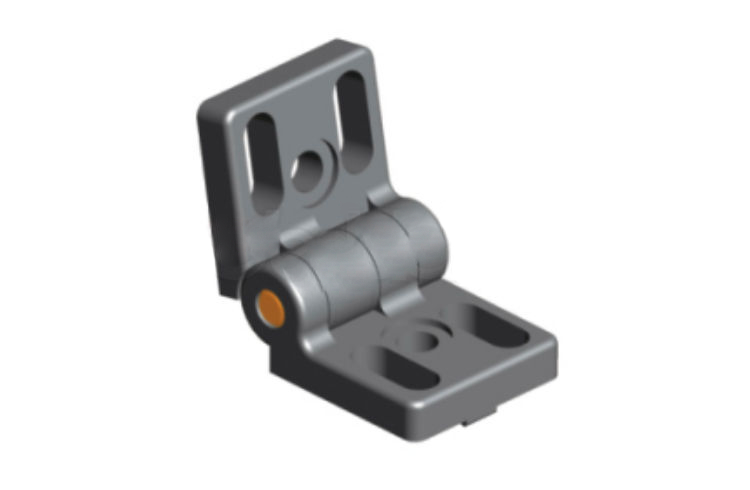 Scharnier 40x40 Nut 8 schwarz ohne Feststeller