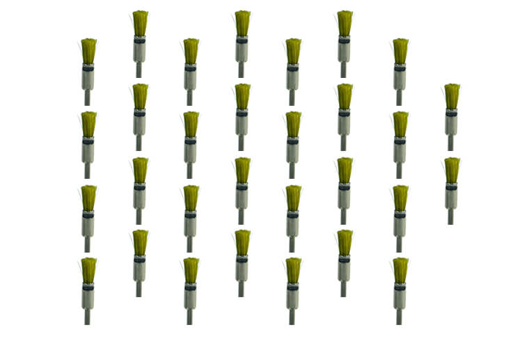 30 Pinselbürsten Messing 0,08 mm