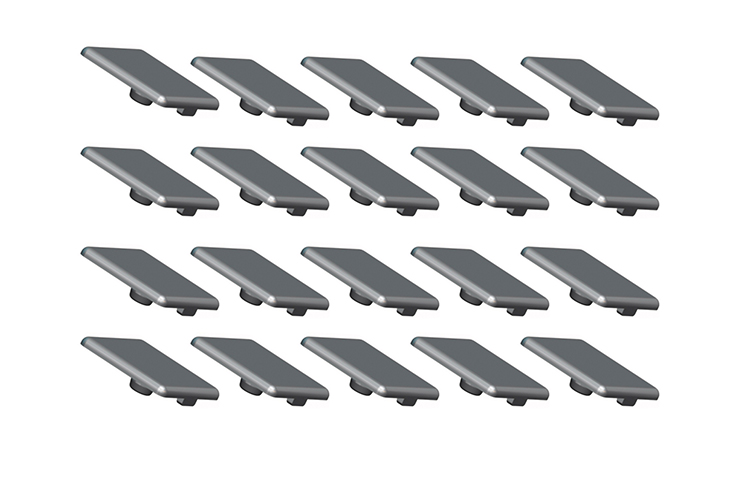 20 Endkappen Vierkant 30x30 Nut 6