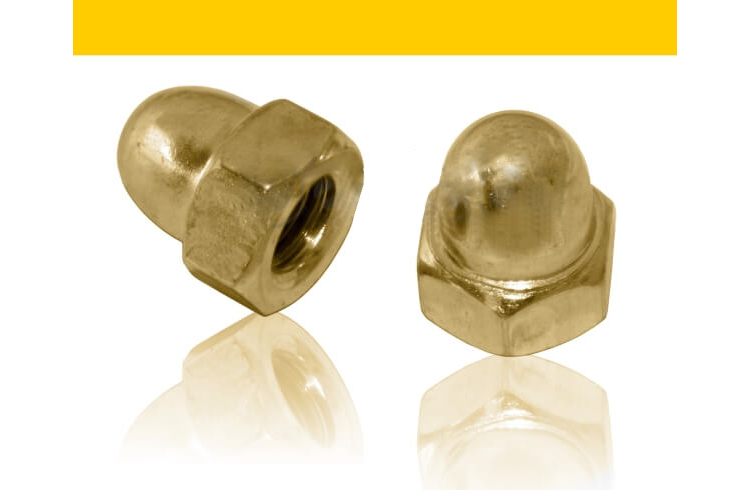 Hutmutter DIN 1587, Messing