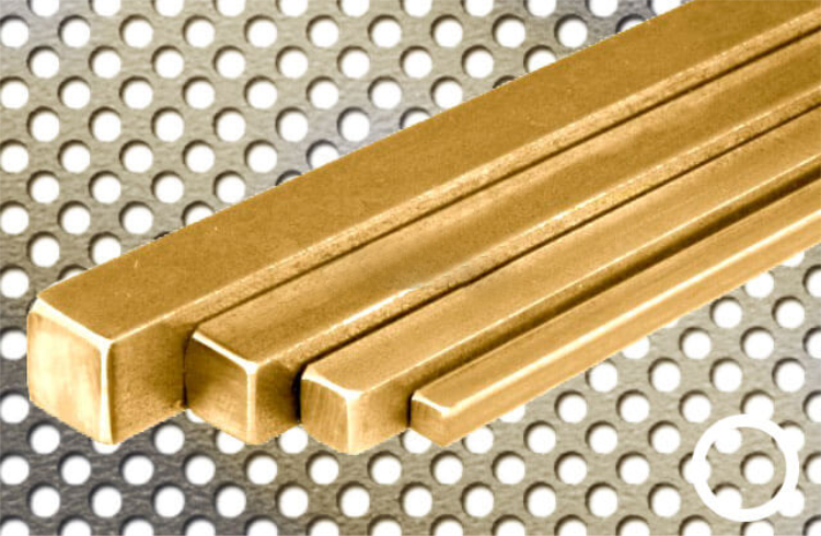 Messing Vierkantstangen Ms 58 Länge 120 mm