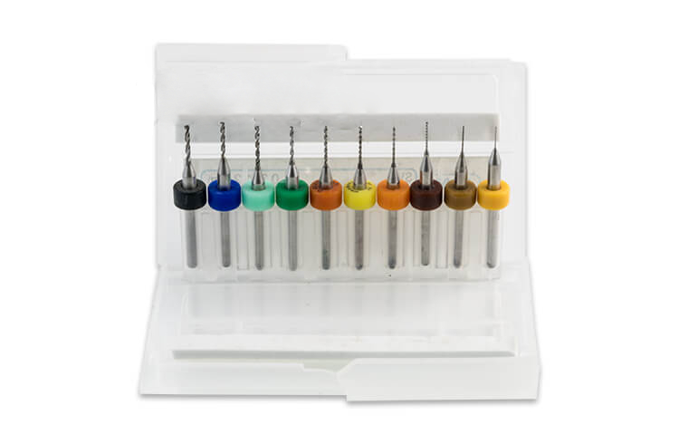 10 Mikrobohrer Hartmetall 0,3 - 1,2 mm