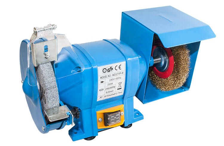 Schleifbock mit Drahtbürste