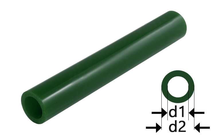 Feilwachs grün rund, hohl 27 mm