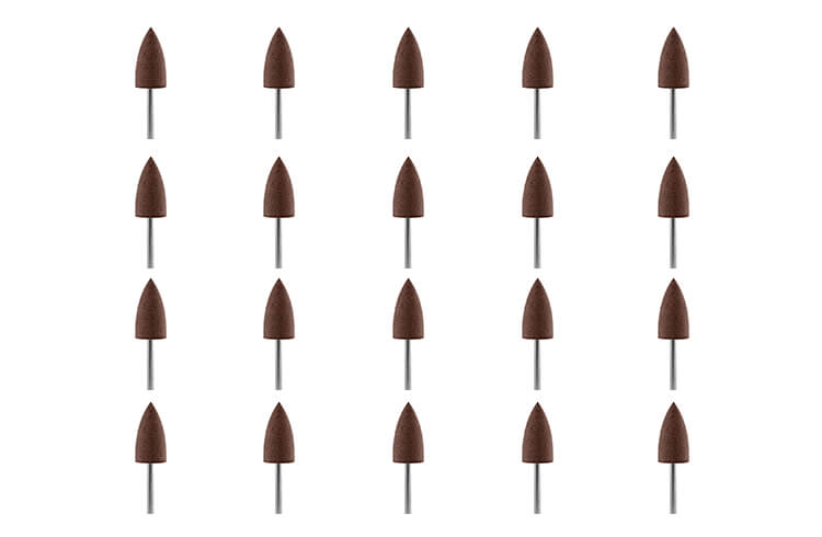 20 Gummipolierer braun 10 x 19 mm